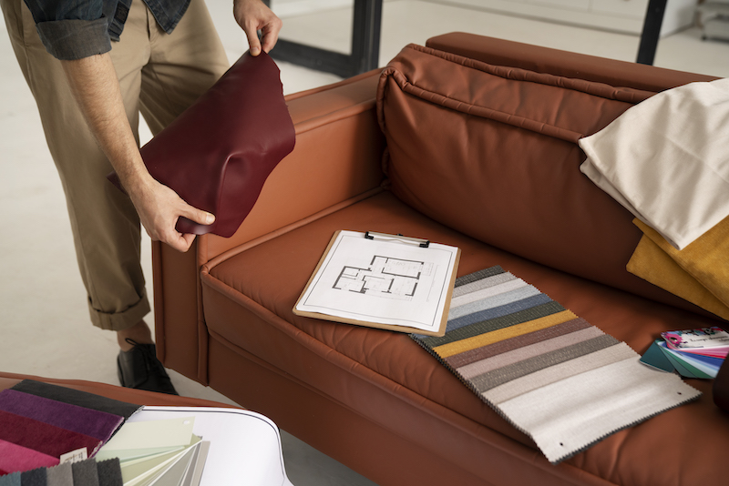 Sofa med valbara tyger